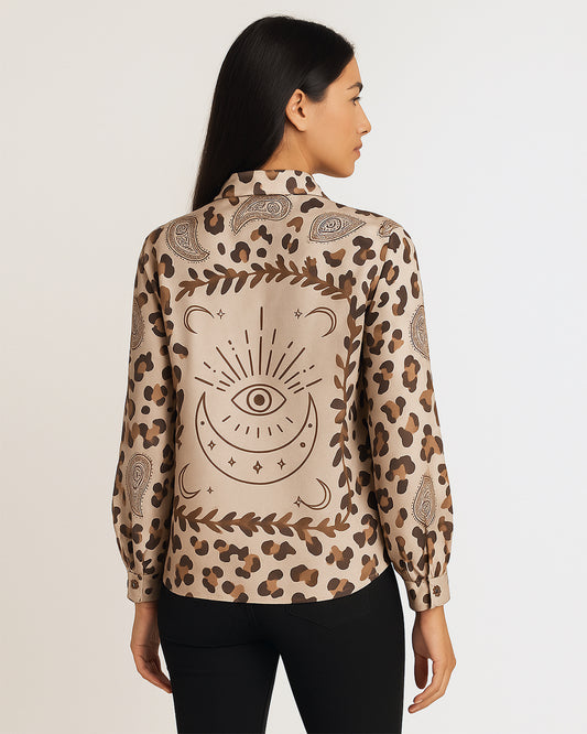 Animal & Paisley Print Long Sleeve Shirt