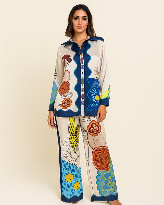 Multicolor Artistic Print Co-ord Set