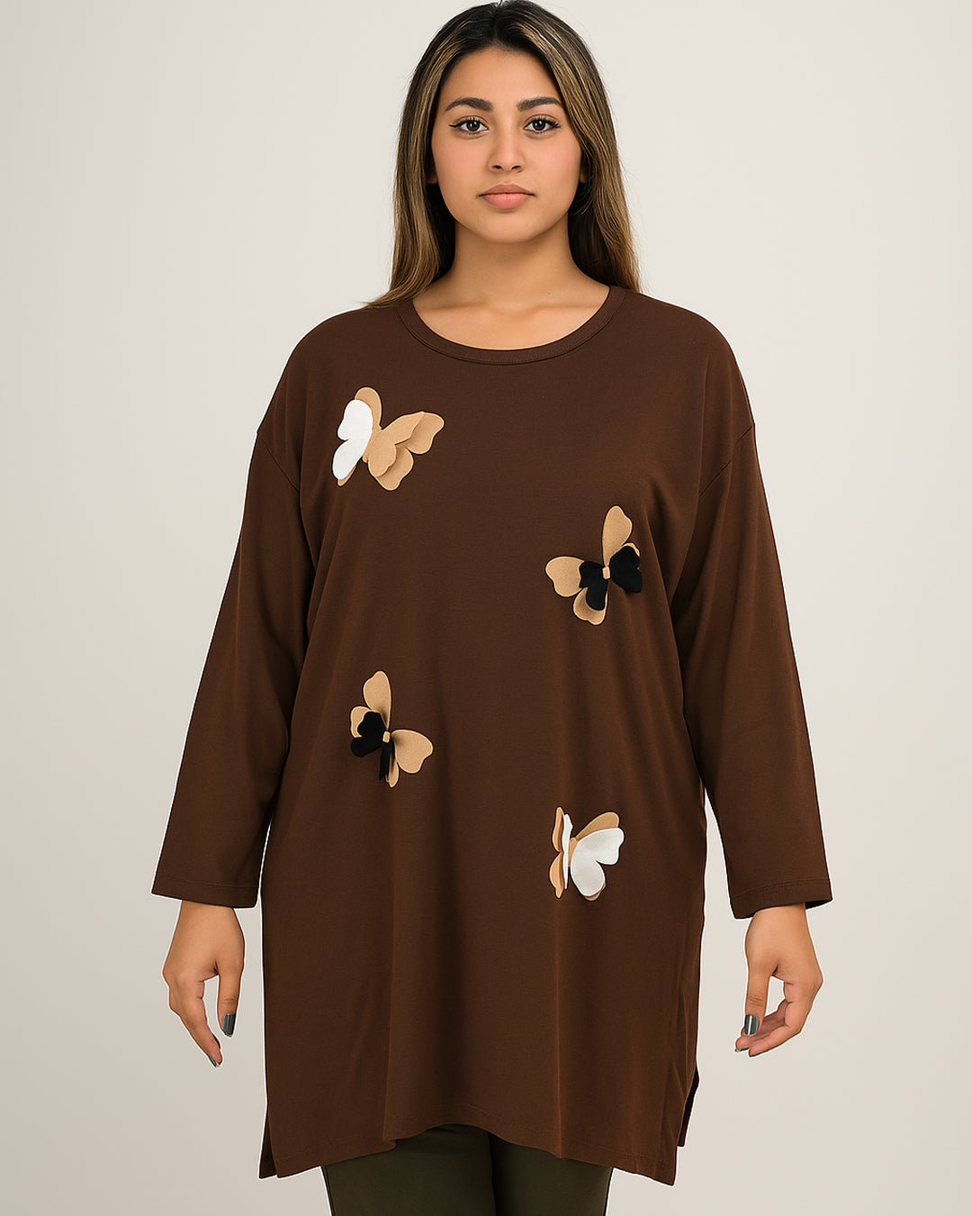 Butterfly Patch Oversized Tunic Top