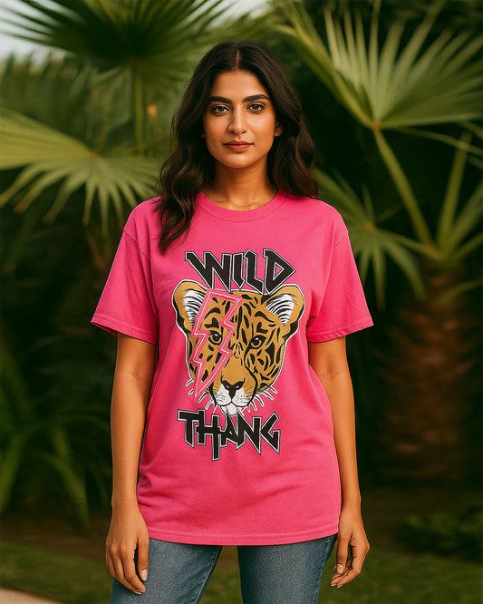 Pink “Wild Thing” Graphic T-Shirt